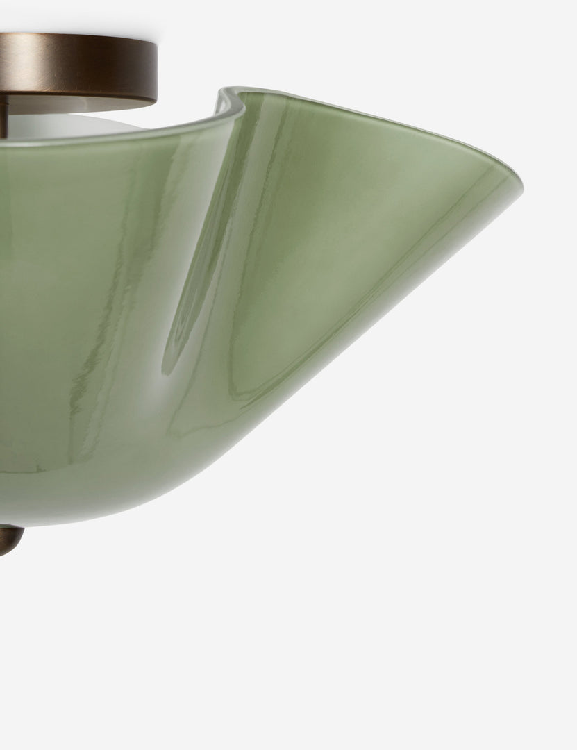 Bellina Glass Flush Mount — Modern Contemporary Ceiling Light Fixture for Living Rooms