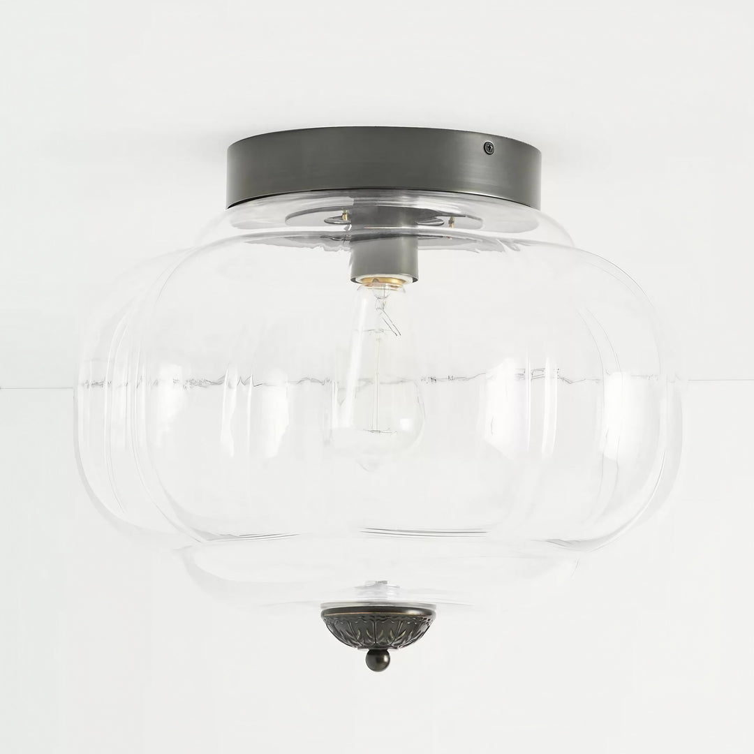 Lámpara de techo empotrada Eloise de cristal lechoso: iluminación de acento moderna con pantalla de cristal artístico 
