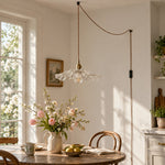 Load image into Gallery viewer, Petal Glass Plug-In Pendant