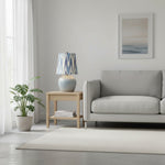 Bild in Gallery-Viewer laden, Ceruna Moderne Keramik-Nachttischlampe mit Lampenschirm aus Leinenstoff – Elegante Beleuchtung für Schlafzimmer und Wohnzimmer