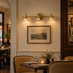 Charger l'image dans la visionneuse de galerie, Aurelia Brushed Brass Adjustable Vanity Wall Light