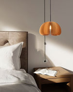 Bild in Gallery-Viewer laden, Rounded Wood Slat Swag Pendant Light