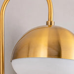Bild in Gallery-Viewer laden, Metal shade and milk glass globe detail