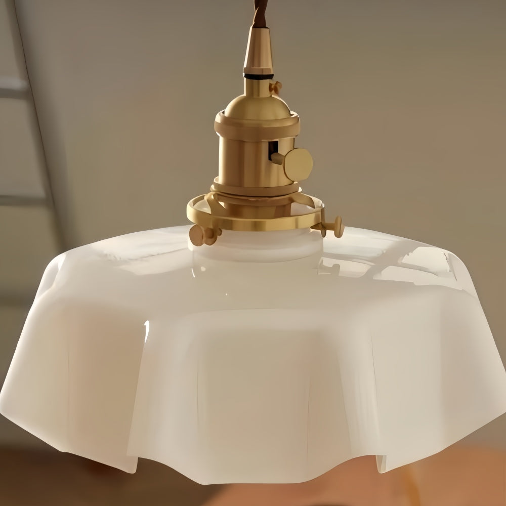 Lámpara colgante con flor de inspiración vintage Aluneroa Silueta suave y curva para iluminación interior