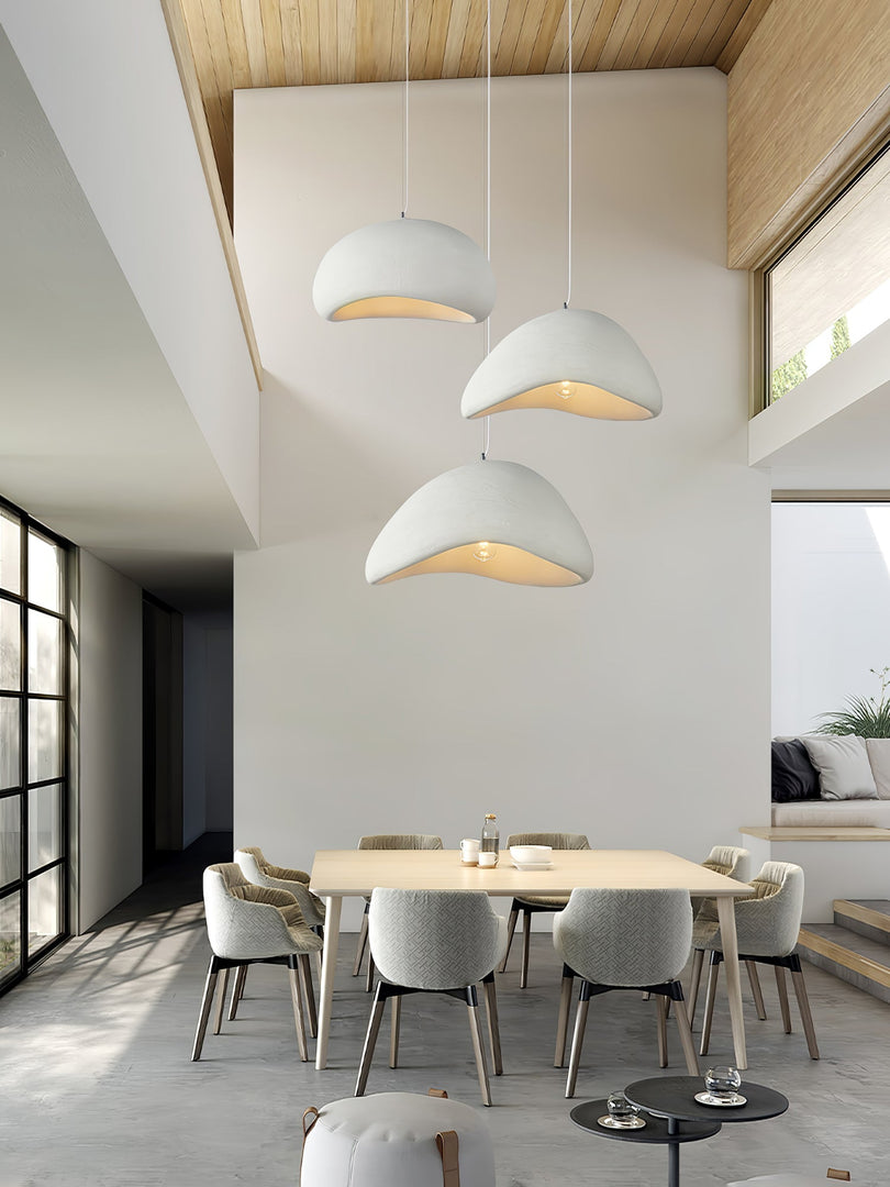 Curved Polystyrene Plug-In Pendant Light