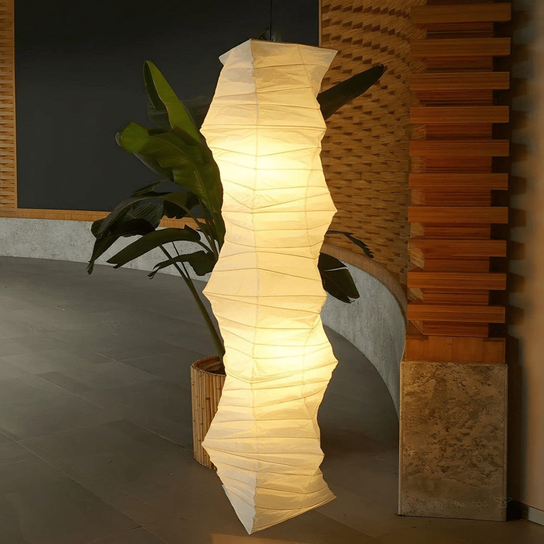 Textured Washi Paper Swag Pendant Light