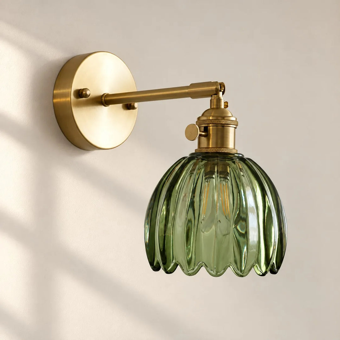 Nordic Colorful Flower Glass Wall Lamp