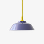 Cargar imagen en el visor de la Galería, Memphis pendant with cobalt blue shade and yellow cord