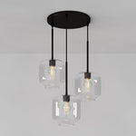 Load image into Gallery viewer, Lumivelle Pebble Glass Chandelier - 3-Light Modern Pendant Style
