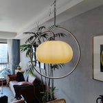 Load image into Gallery viewer, Rounded Glass Chrome Swag Pendant Light