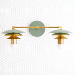 Load image into Gallery viewer, Artivo Layered Dual Heads Wall Sconce – Scandinavian Minimalist Designer Wall Sconce for Vanity or Corridor
