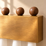 Charger l'image dans la visionneuse de galerie, Natural brass housing and wooden spheres detail