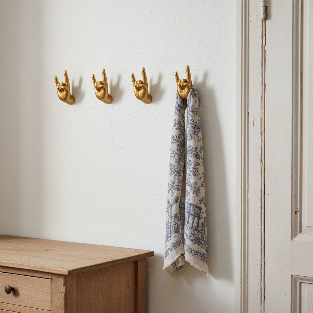 Kickra Dekorative Hand-Wandhaken - Moderne Kunst-Aufbewahrung für Wohnzimmer