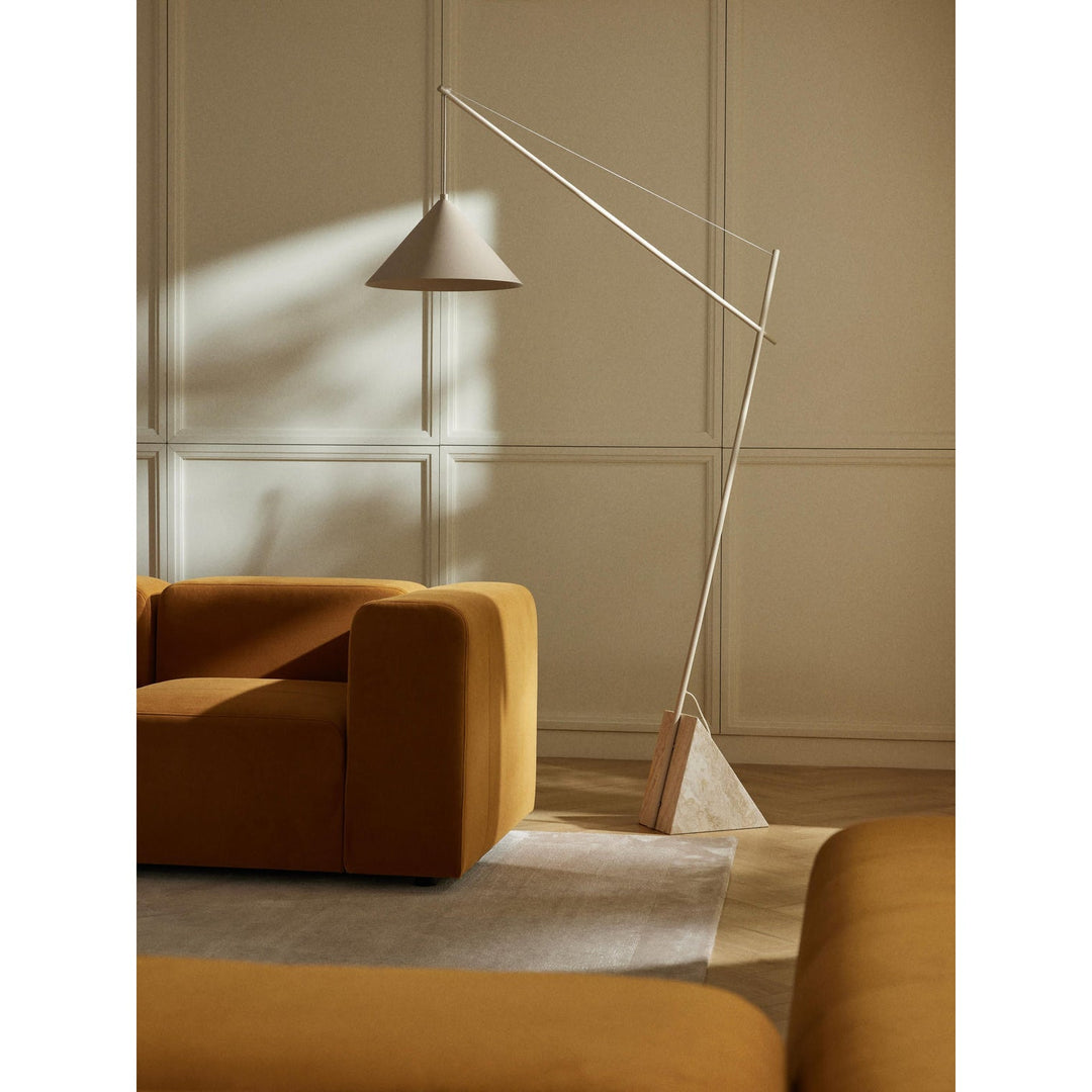 Grande Travertine Floor Lamp