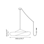Charger l'image dans la visionneuse de galerie, White Silk Cloth Plug-In Pendant Lamp