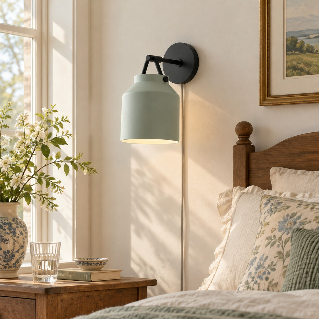 Hanton Modern Minimalist Nordic Plug-In Wall Sconce for Bathroom and Hallway