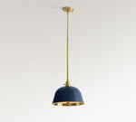 Cargar imagen en el visor de la Galería, Lámpara colgante de campana de metal Forvara: elegante lámpara colgante individual para isla
