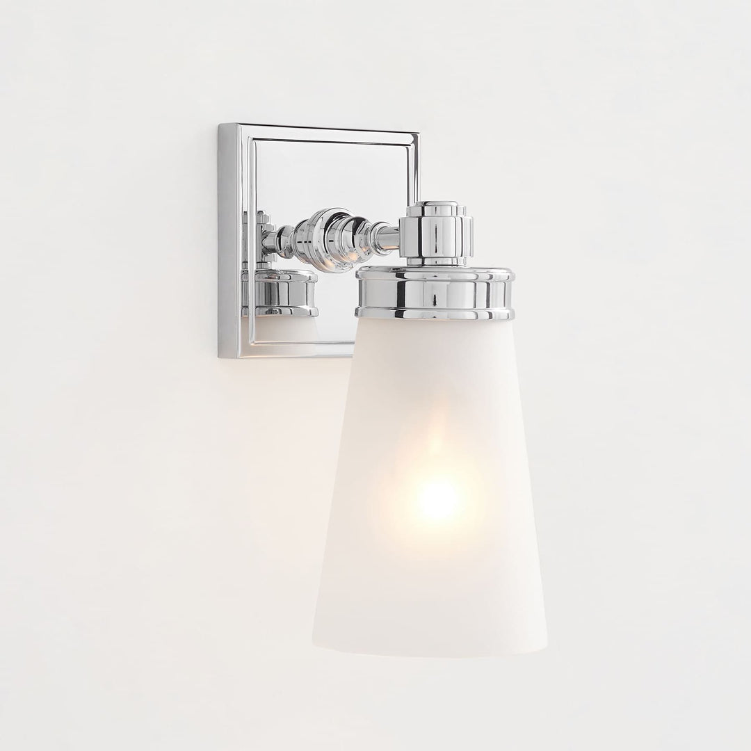 Derlina Glass Cone Wall Sconce - Modern Frosted Glass Shade Lighting