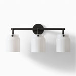 Cargar imagen en el visor de la Galería, Aplique de pared moderno Hanton de 3 luces - Accesorio de baño de metal

