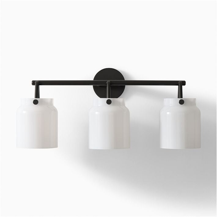 Aplique de pared moderno Hanton de 3 luces - Accesorio de baño de metal
