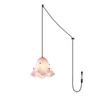Load image into Gallery viewer, Undulating Glass Flower Plug-In Swag Pendant