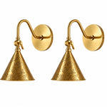 Cargar imagen en el visor de la Galería, Flower Line Brass Arm Etched Floral Wall Sconce