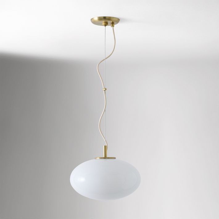 Lámpara colgante minimalista de cristal Lumivelle: diseño regulable en altura