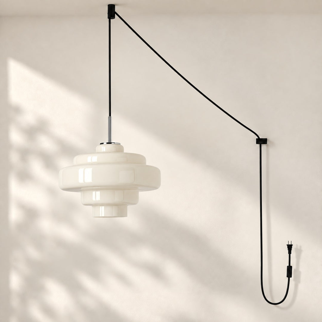 Koloro Millie Plug-In Glass Pendant Light - Retro Colorful Pendant for Modern Interiors