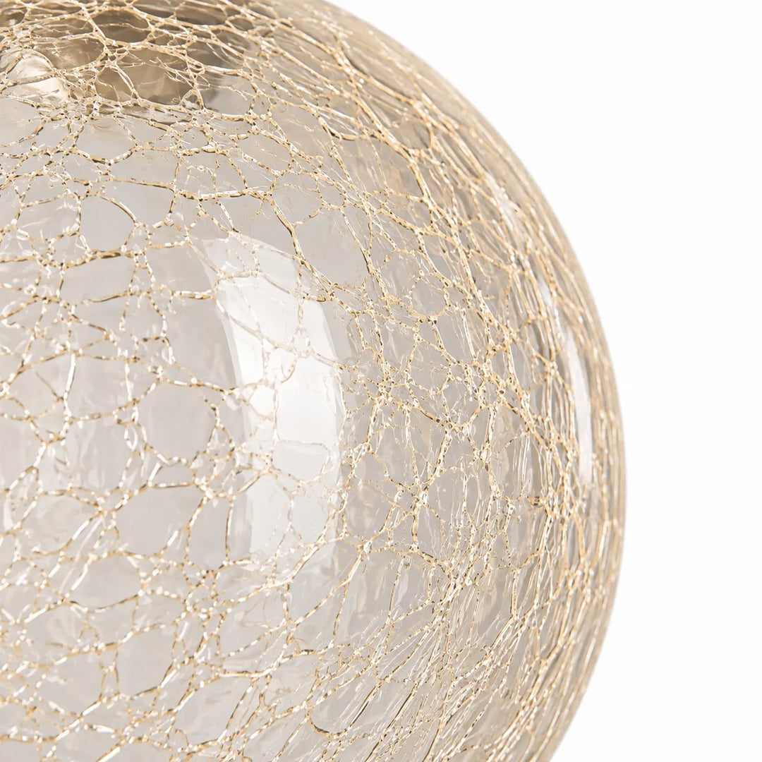 Copper Base Crackled Glass Globe Pendant Light