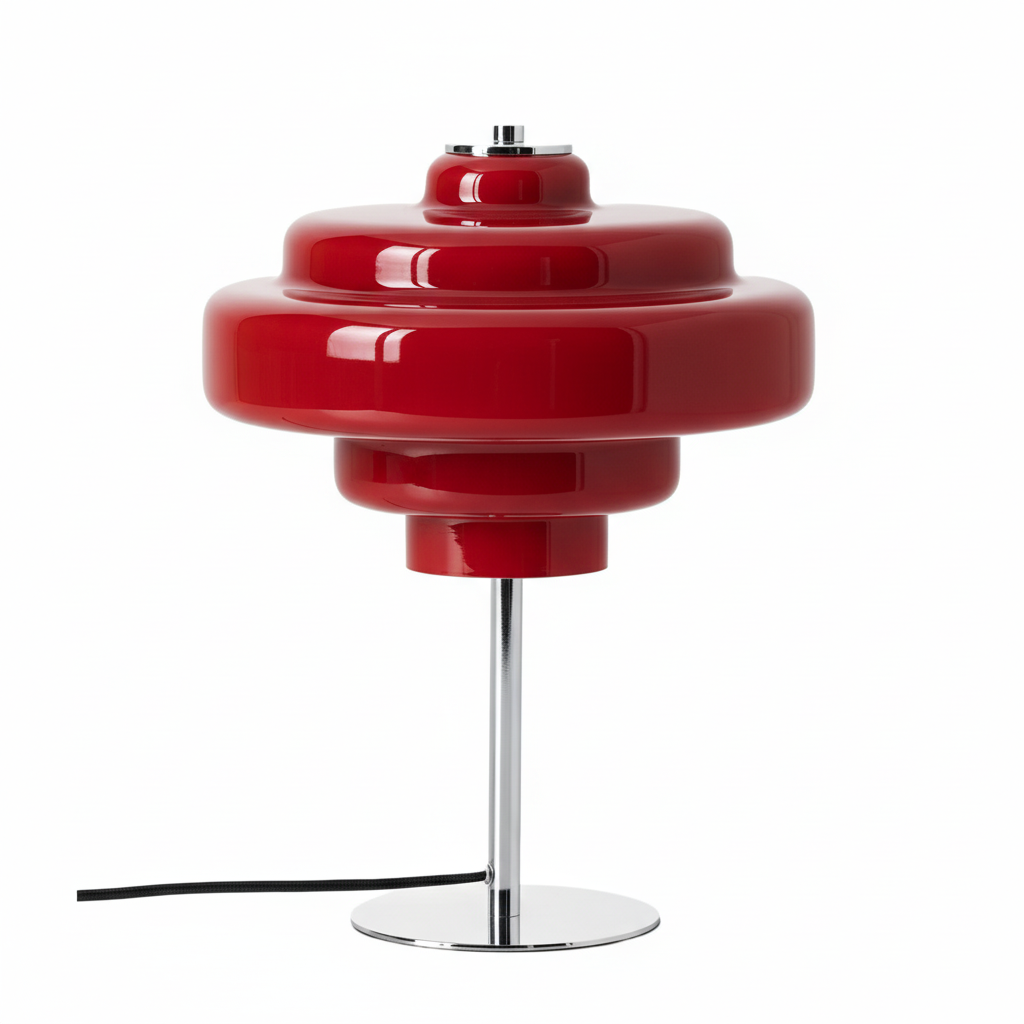Koloro Minimalist Curved Glass Table Lamp – Contemporary Home Décor Light Fixture