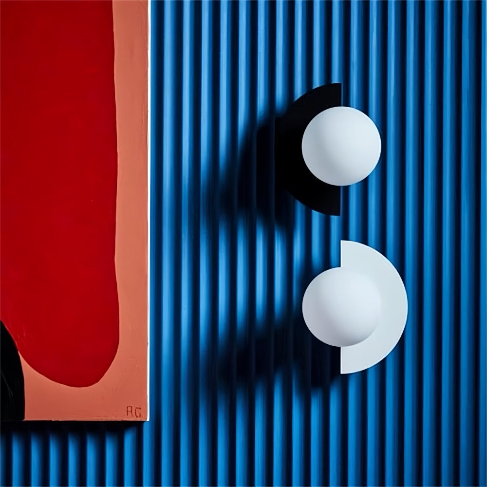Applique murale nordique en forme de boule de verre et de macaron, en métal coloré, décoration moderne