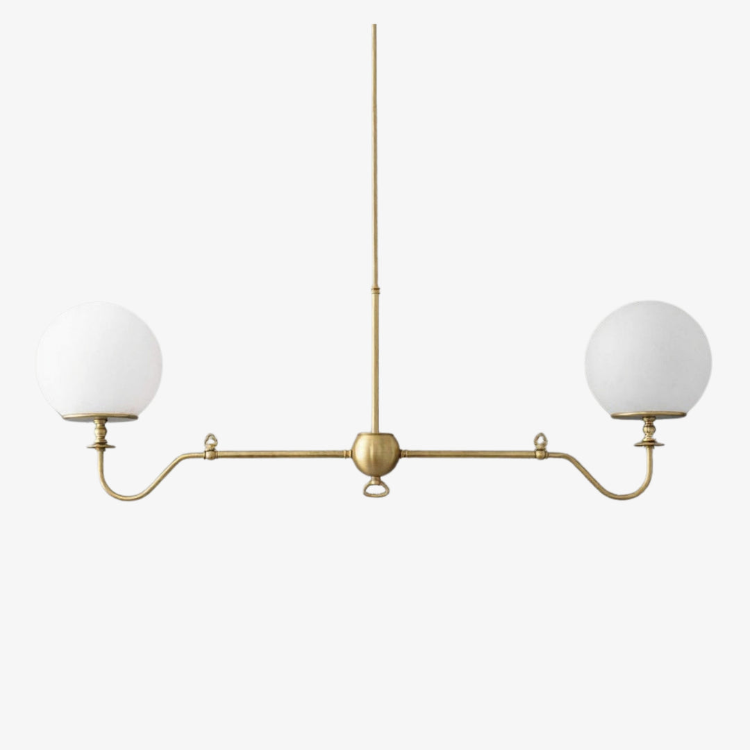 Glorica Glass Brass Chandelier Lighting - Contemporary Glass Multi-Light Hanging Fixture