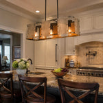 Cargar imagen en el visor de la Galería, Linear pendant lamp installed above a kitchen island