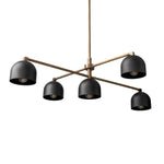 Load image into Gallery viewer, Farmhouse Chandelier – Mid Century Brass Swing Arm Chandelier For Living Room
