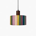 Bild in Gallery-Viewer laden, Ribbon Stripe medium fabric drum pendant