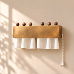 Charger l'image dans la visionneuse de galerie, Natural brass curtain wall lamp with plug cord