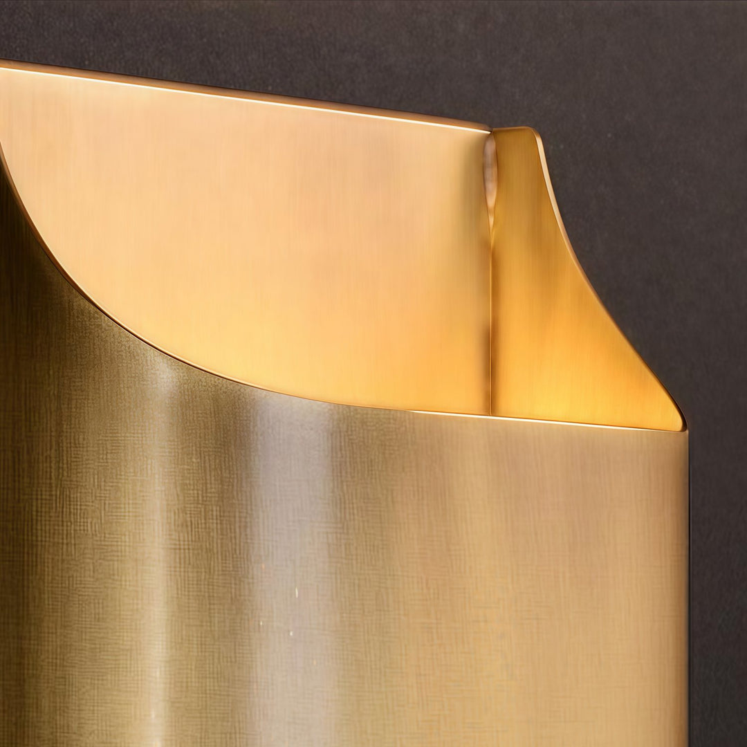 Aplique de Pared de Latón Estilizado Sconique - Diseño Minimalista Perfil Arquitectónico para Vestíbulo