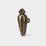 Cargar imagen en el visor de la Galería, Antique brass carrot 50 mm cabinet knob front view