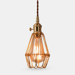 Bild in Gallery-Viewer laden, Vintage Brass Cage Pendant Light