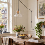 Load image into Gallery viewer, Sculptural Ripple Glass Pendant Lamp