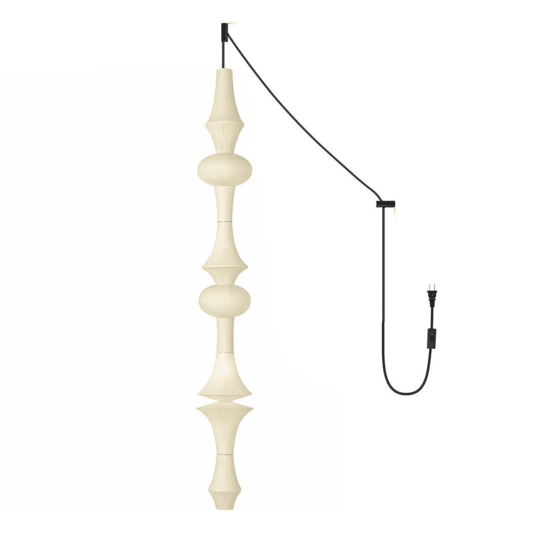 White Handcrafted Mulberry Paper Swag Light