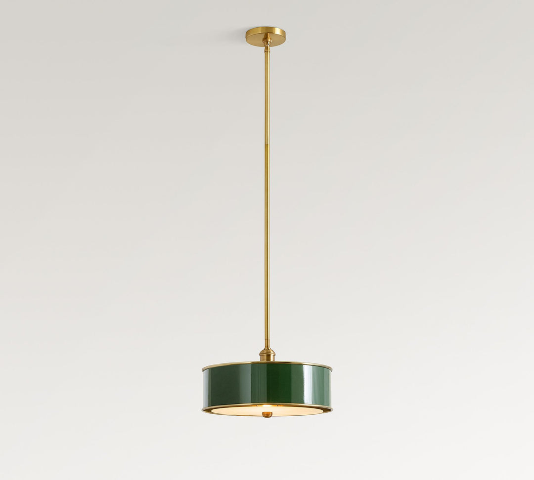 Lámpara colgante de tambor metálico Forvara: iluminación de isla de cocina estilo rústico