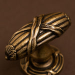 Load image into Gallery viewer, Antique Brass Leaf Cabinet Knob