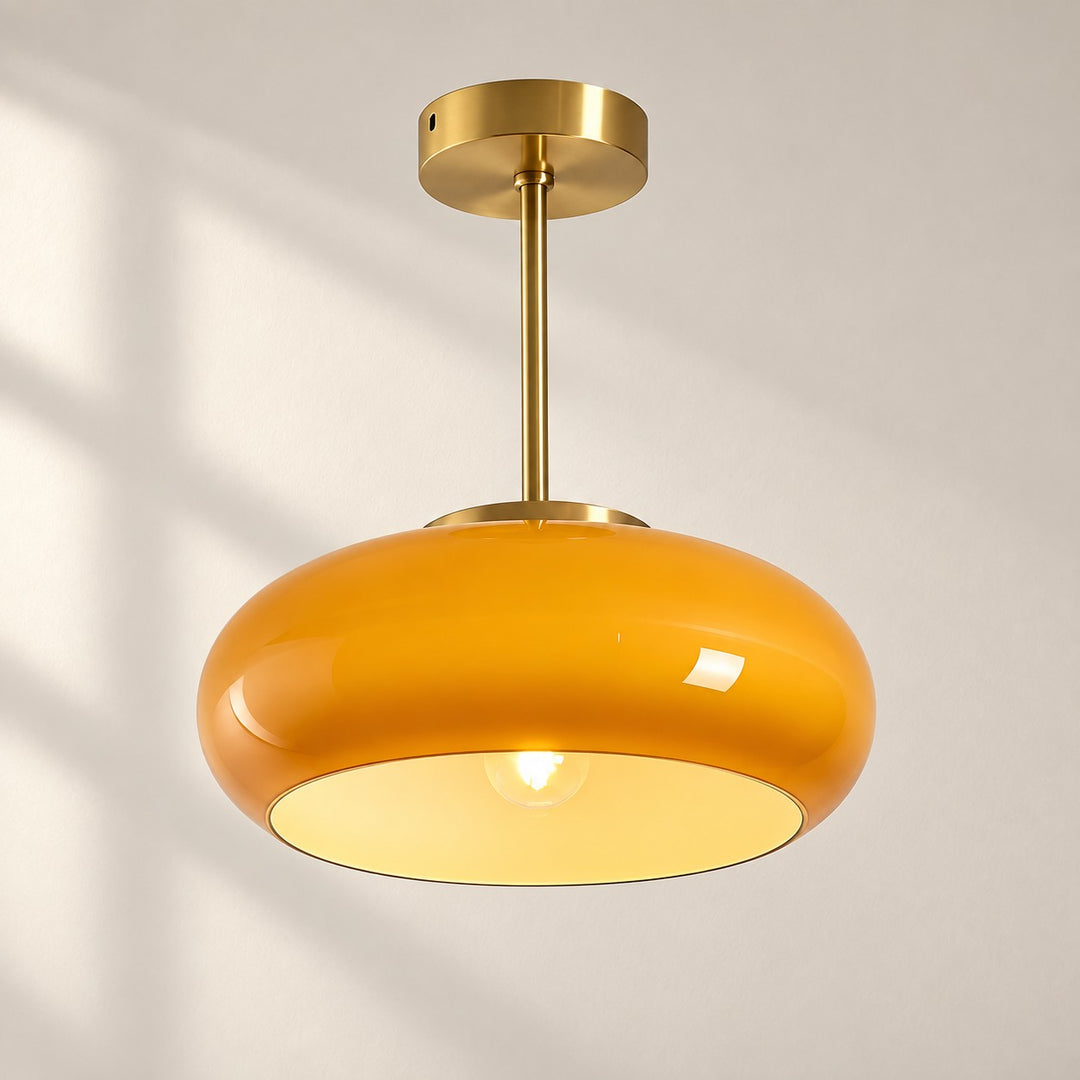 Bauvia Bauhaus Modern Round Glass Ceiling Lamp