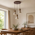 Cargar imagen en el visor de la Galería, Wabi Sabi Stone Pendant Light, Warm LED Ceiling Lamp for Bedroom, Dining Bar and Kitchen Island
