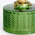Load image into Gallery viewer, Emerald chevron-relief glass texture