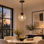 Charger l'image dans la visionneuse de galerie, Modern Clear Glass Pendant Light for Kitchen Island and Foyer