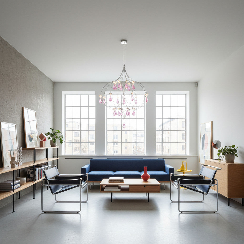 Lustre en cristal français Crynora - Design romantique Luciole en style luxe pour salle à manger ou chambre à coucher