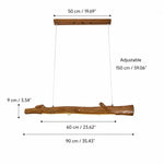 Cargar imagen en el visor de la Galería, Wood Color Resin Linear Branch Pendant Light