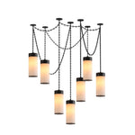 Bild in Gallery-Viewer laden, Cream Alabaster Chain Hardwired Pendant Light